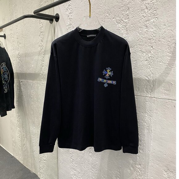 Chrome Hearts Rhinestone Black Long Sleeve T-Shirt - Picture 7 of 7